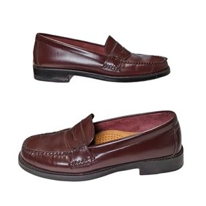 Weejuns Bass Womens Katherine II Penny Loafers Wine Red Leather Size 7.5